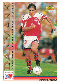Flemming Povlsen Denmark Upper Deck World Cup 1994 Preview Eng/Ger International All-Stars #122